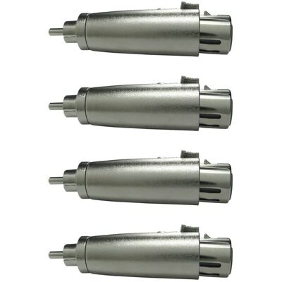 Unbranded 4 pack XLR 3pin female to RCA male pro audio pa dj m... Unbranded 4 pack XLR 3pin female to RCA male pro audio pa dj m...
