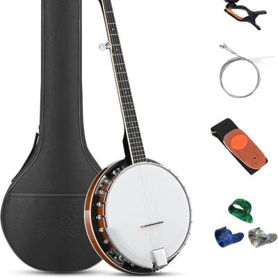 Unbranded Banjo Full Size 5 String Tenor Banjolele Guitar with... Unbranded Banjo Full Size 5 String Tenor Banjolele Guitar with...
