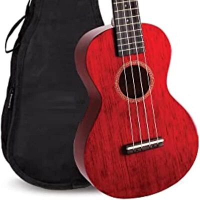 Unbranded 4-String Ukulele, Transparent Wine Red, Concert Unbranded 4-String Ukulele, Transparent Wine Red, Concert