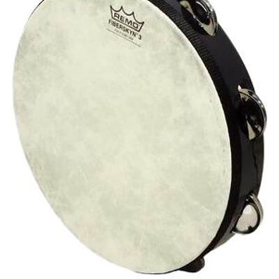 Remo Remo Fiberskyn Tambourine - Quadura Black, 8" Remo Remo Fiberskyn Tambourine - Quadura Black, 8"