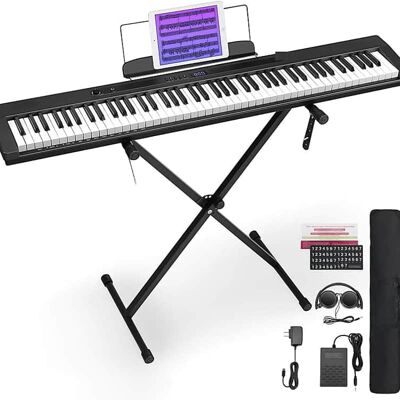Unbranded 88 Key Piano Keyboard, Compact Bluetooth Digital Pia... Unbranded 88 Key Piano Keyboard, Compact Bluetooth Digital Pia...
