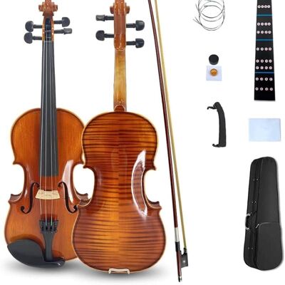 Unbranded 4/4 Violin Set Full Size Fiddle Kit Handmade Solidwo... Unbranded 4/4 Violin Set Full Size Fiddle Kit Handmade Solidwo...