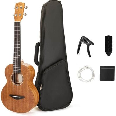 Unbranded Solid Top Mahogany Tenor Ukulele Beginner Kit Incl... Unbranded Solid Top Mahogany Tenor Ukulele Beginner Kit Incl...