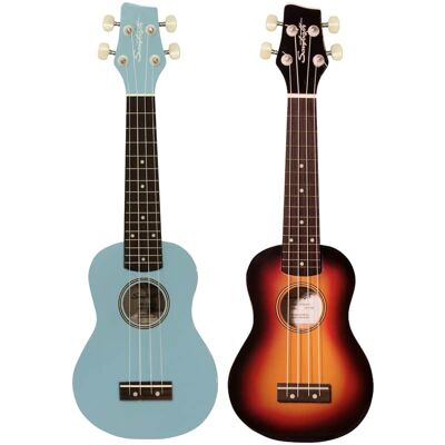 Sawtooth Daphne Blue and Sunburst Basswood Soprano Ukulele 2... Sawtooth Daphne Blue and Sunburst Basswood Soprano Ukulele 2...