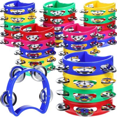 Unbranded 30 Pcs Tambourines Bulk for Adults Colored 4 Bells H... Unbranded 30 Pcs Tambourines Bulk for Adults Colored 4 Bells H...