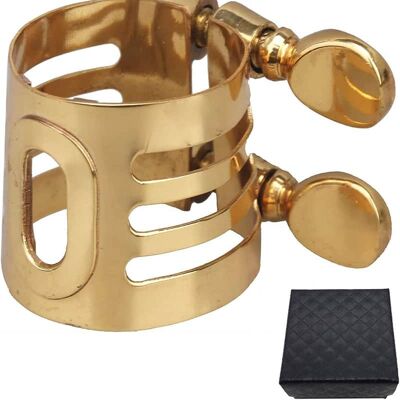 Unbranded Gold Plated Tenor Saxophone Mouthpiece Ligature Doub... Unbranded Gold Plated Tenor Saxophone Mouthpiece Ligature Doub...