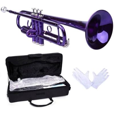 Unbranded Beautiful Purple/Gold Trumpet w Case Unbranded Beautiful Purple/Gold Trumpet w Case