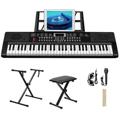 Unbranded 61 Key Keyboard with Piano Stand, Piano Bench,Headph... Unbranded 61 Key Keyboard with Piano Stand, Piano Bench,Headph...