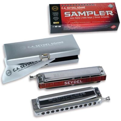 Seydel 24480DA Sampler Tremelo Harmonica, Keys of D and A Seydel 24480DA Sampler Tremelo Harmonica, Keys of D and A