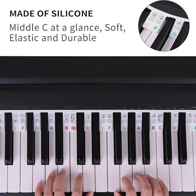 Unbranded Piano Notes Key Stickers Guide for Beginners Removab... Unbranded Piano Notes Key Stickers Guide for Beginners Removab...