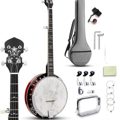 Unbranded Full-Sized Banjo with Head: 38 5 String Banjo Set ... Unbranded Full-Sized Banjo with Head: 38 5 String Banjo Set ...