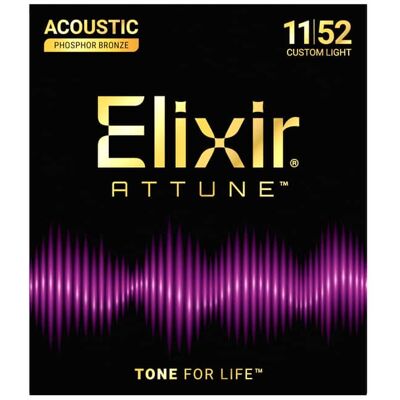 Elixir Attune Phosphor Bronze Medium Acoustic Strings 013-056 Elixir Attune Phosphor Bronze Medium Acoustic Strings 013-056