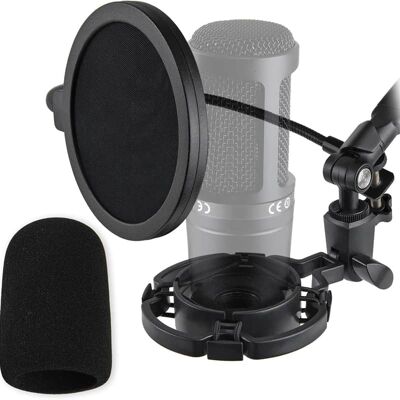 Unbranded Shock Mount with Pop Filter and Foam Windscreen, Noi... Unbranded Shock Mount with Pop Filter and Foam Windscreen, Noi...