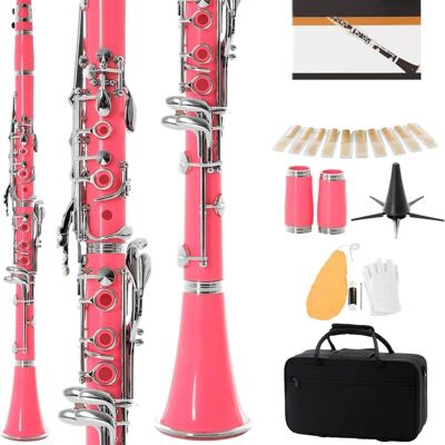 Unbranded Flat Clarinet for Beginner, Ebonite Bb Clarinet with... Unbranded Flat Clarinet for Beginner, Ebonite Bb Clarinet with...