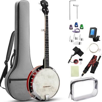 Unbranded 5 String Banjos with Head Full Size 38 Inch Closed B... Unbranded 5 String Banjos with Head Full Size 38 Inch Closed B...