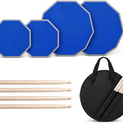 Unbranded 12 Inch + 8 Inch Double Sided Silent Drum Practice P... Unbranded 12 Inch + 8 Inch Double Sided Silent Drum Practice P...