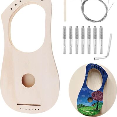 Unbranded Lyre Harp 7 String DIY Kit, Make Your Own Bass Wood,... Unbranded Lyre Harp 7 String DIY Kit, Make Your Own Bass Wood,...