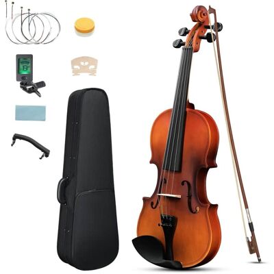 Unbranded New Black 4/4 Natural Acoustic Violin Set + Case+ Bo... Unbranded New Black 4/4 Natural Acoustic Violin Set + Case+ Bo...