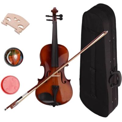 Unbranded New 4/4 Natural Acoustic Violin Set + Case+ Bow + Ro... Unbranded New 4/4 Natural Acoustic Violin Set + Case+ Bow + Ro...