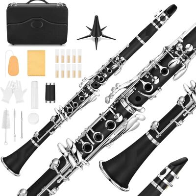 Unbranded B Flat Clarinet, 17 Keys, ABS Material, Nickel-plate... Unbranded B Flat Clarinet, 17 Keys, ABS Material, Nickel-plate...