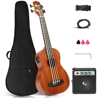 Unbranded 30-inch Ukulele Bass Mahogany Body with EQ, Portable... Unbranded 30-inch Ukulele Bass Mahogany Body with EQ, Portable...