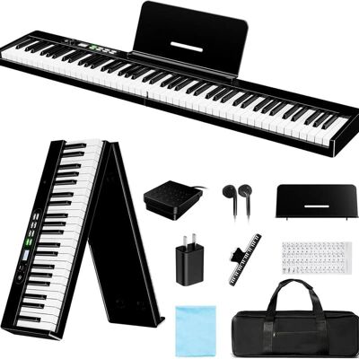 Unbranded 88 Key Semi-Weighted Folding Piano, Full Size Portab... Unbranded 88 Key Semi-Weighted Folding Piano, Full Size Portab...