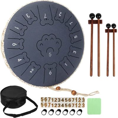 Unbranded Bear Steel Tongue Drum 13 Inch 13 Note, Steel Drum w... Unbranded Bear Steel Tongue Drum 13 Inch 13 Note, Steel Drum w...