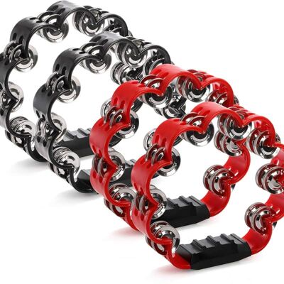 Unbranded 4 Pack Double Row Hand Held Percussion Tambourine, M... Unbranded 4 Pack Double Row Hand Held Percussion Tambourine, M...