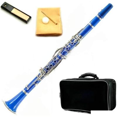 Unbranded New High Quality Bb Blue Clarinet Nickle Silver Keys Unbranded New High Quality Bb Blue Clarinet Nickle Silver Keys