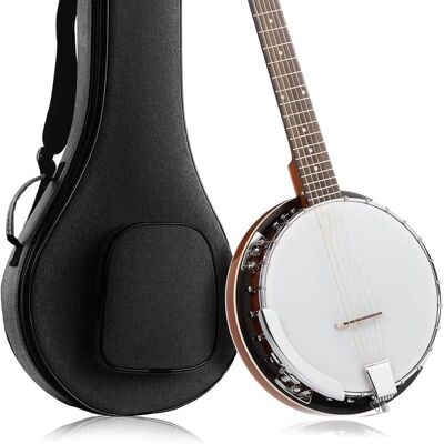 Unbranded 6-String Banjo Guitar with Closed Back Resonator and... Unbranded 6-String Banjo Guitar with Closed Back Resonator and...