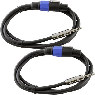 Unbranded 2PACK 10ft foot speakon compatible to 1/4 DJ speaker... Unbranded 2PACK 10ft foot speakon compatible to 1/4 DJ speaker...
