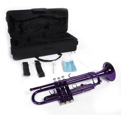 Unbranded New Purple Student School Band Bb Trumpet W/ Case Gi... Unbranded New Purple Student School Band Bb Trumpet W/ Case Gi...