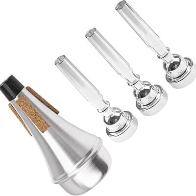 Unbranded 4Pcs Trumpet Mouthpiece (3C 5C 7C) with Trumpet Mute... Unbranded 4Pcs Trumpet Mouthpiece (3C 5C 7C) with Trumpet Mute...