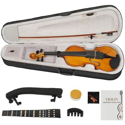Unbranded 4/4 Full Size Acoustic Violin Set Adult Student With... Unbranded 4/4 Full Size Acoustic Violin Set Adult Student With...