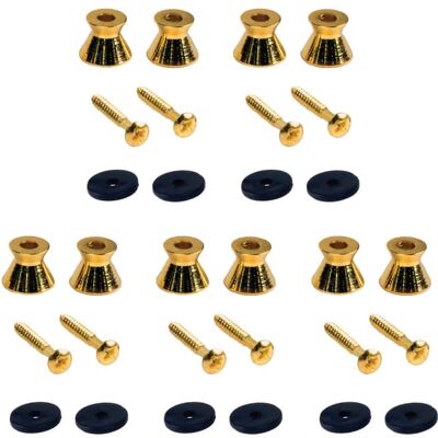 Unbranded 10 Pack of Gold Guitar Strap Buttons for electric gu... Unbranded 10 Pack of Gold Guitar Strap Buttons for electric gu...