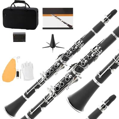 Unbranded Bb Clarinet Kit for Beginner - Black B Flat Clarin... Unbranded Bb Clarinet Kit for Beginner - Black B Flat Clarin...