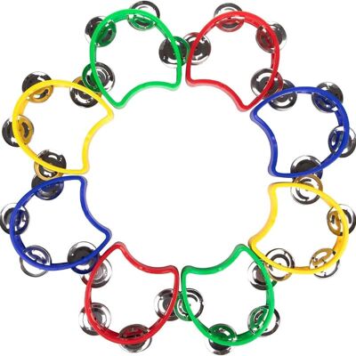 Unbranded 8 Pack Plastic Tambourines Handheld Tambourine Bells... Unbranded 8 Pack Plastic Tambourines Handheld Tambourine Bells...