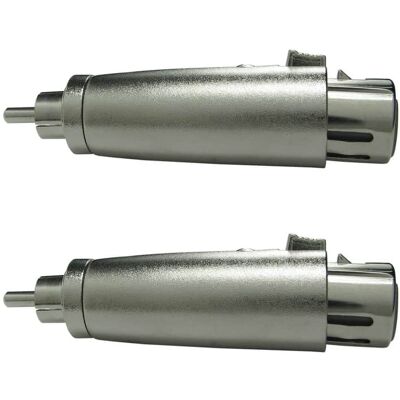 Unbranded 2 XLR 3pin FEMALE to RCA male audio connector adapter Unbranded 2 XLR 3pin FEMALE to RCA male audio connector adapter