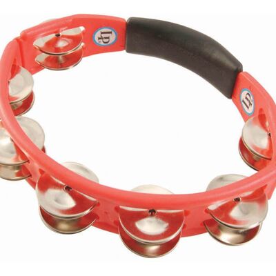 Latin Percussion LP LP151 Cyclops Jingle Tambourine, Steel/Re... Latin Percussion LP LP151 Cyclops Jingle Tambourine, Steel/Re...
