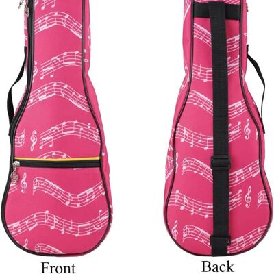 Unbranded Pink Ukulele Case - Waterproof Oxford Musical Note B... Unbranded Pink Ukulele Case - Waterproof Oxford Musical Note B...