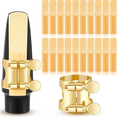 Unbranded Alto Sax Ligature with 20 Pcs Alto Saxophone Reeds 2... Unbranded Alto Sax Ligature with 20 Pcs Alto Saxophone Reeds 2...