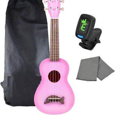 Unbranded Pink Burst Dolphin Soprano Ukulele Unbranded Pink Burst Dolphin Soprano Ukulele