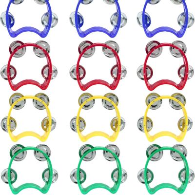 Unbranded 12 Pcs Plastic Percussion Tambourines, Handheld Tamb... Unbranded 12 Pcs Plastic Percussion Tambourines, Handheld Tamb...