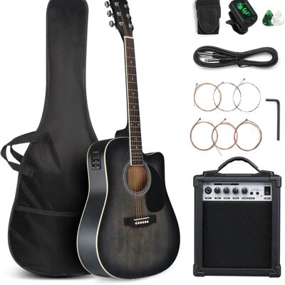Unbranded Full Size 6 Strings Acoustic Electric Guitar Beginne... Unbranded Full Size 6 Strings Acoustic Electric Guitar Beginne...