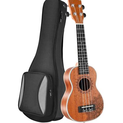 Unbranded Soprano Ukelele Sapele Beginner 21 inch Ukulele Big ... Unbranded Soprano Ukelele Sapele Beginner 21 inch Ukulele Big ...
