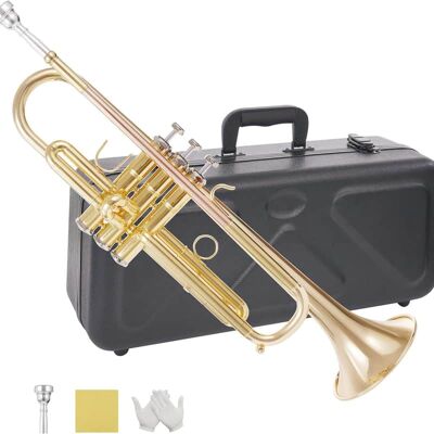 Unbranded Bb Trumpet (Golden) Beginner/Student Brass Instrum... Unbranded Bb Trumpet (Golden) Beginner/Student Brass Instrum...