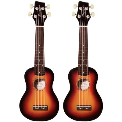 Sawtooth Basswood Soprano Ukulele, Sunburst 2 PACK Sawtooth Basswood Soprano Ukulele, Sunburst 2 PACK