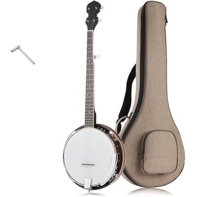 Unbranded 5-String Banjo, Left Handed w/ Closed Back, Mahogany Unbranded 5-String Banjo, Left Handed w/ Closed Back, Mahogany
