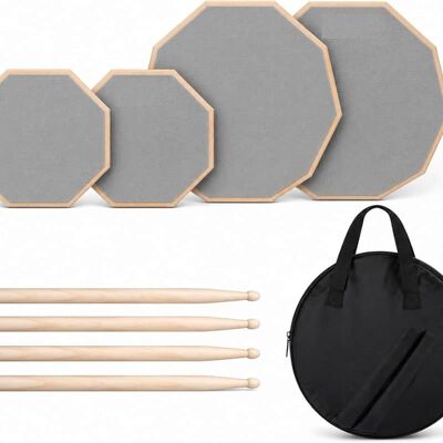 Unbranded 12 Inch + 8 Inch Double Sided Silent Drum Practice P... Unbranded 12 Inch + 8 Inch Double Sided Silent Drum Practice P...