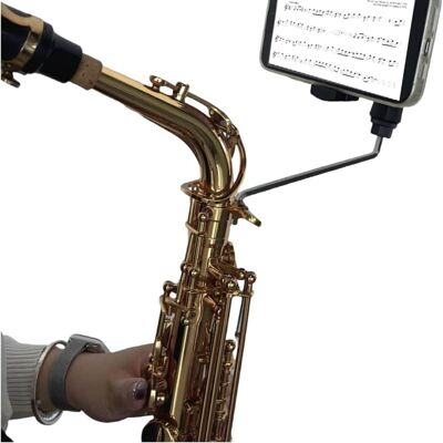 Unbranded Alto Saxophone Phone Holder, Adjustable Lyre Mount w... Unbranded Alto Saxophone Phone Holder, Adjustable Lyre Mount w...